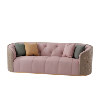Grace Crystal Upholstered Three Seater Sofa