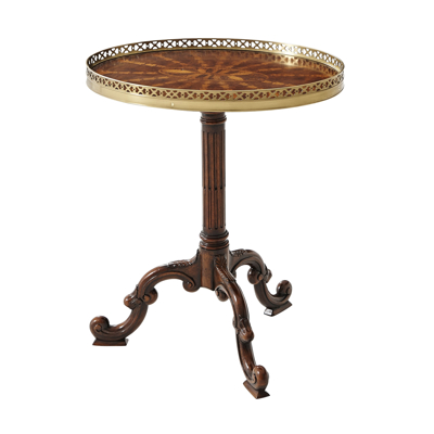 Radiating Parquetry Accent Table